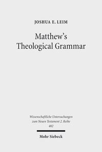 Produktbild: Matthew's Theological Grammar