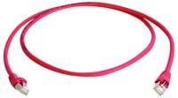 Produktbild: Teleg&auml;rtner 100008828 RJ45 Patchkabel CAT 6a S/FTP 7.5 m Rot Flammwidrig, mit Knickschutzt&uuml;lle 1 St.