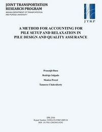 Produktbild: A Method for Accounting for Pile Setup and Relaxation in Pile Design and Quality Assurance