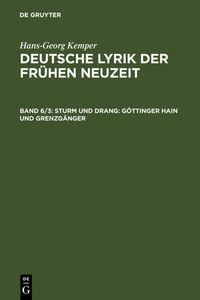 Produktbild: Sturm und Drang: G&ouml;ttinger Hain und Grenzg&auml;nger