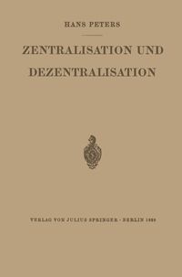 Produktbild: Zentralisation und Dezentralisation