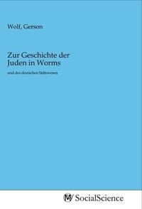 Produktbild: Zur Geschichte der Juden in Worms