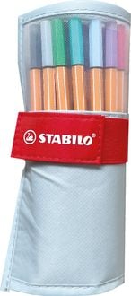 Produktbild: STABILO&reg; Fineliner point 88&reg; Rollerset Pastell, 25 Farben pastellgrau