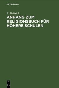 Produktbild: Anhang zum Religionsbuch f&uuml;r h&ouml;here Schulen