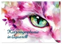 Produktbild: Katzensymphonie in Aquarell (Wandkalender 2026 DIN A3 quer), CALVENDO Monatskalender