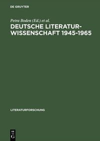 Produktbild: Deutsche Literaturwissenschaft 1945-1965