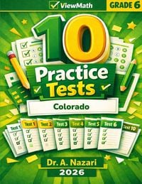 Produktbild: 10 Colorado CMAS Grade 6 Math Practice Tests