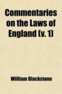 Produktbild: Commentaries on the Laws of England (V. 1)