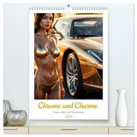 Produktbild: Chrome und Charme - Frauen, Bikes und Motortr&auml;ume (hochwertiger Premium Wandkalender 2026 DIN A2 hoch), Kunstdruck in Hochglanz