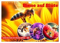 Produktbild: Biene auf Bl&uuml;te - Faszinierende Details durch k&uuml;nstliche Intelligenz (Wandkalender 2026 DIN A4 quer), CALVENDO Monatskalender