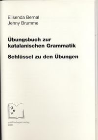 Produktbild: &Uuml;bungsbuch zur katalanischen Grammatik