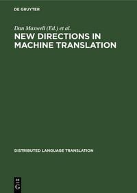 Produktbild: New Directions in Machine Translation