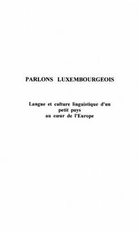 Produktbild: Parlons luxembourgeois
