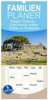 Produktbild: Familienplaner 2027 - Magna Graecia - Griechische antike St&auml;tten in S&uuml;ditalien mit 5 Spalten (Wandkalender, 21 x 45 cm) CALVENDO