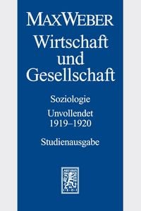 Produktbild: Band I/23: Wirtschaft und Gesellschaft. Soziologie. Unvollendet. 1919-1920