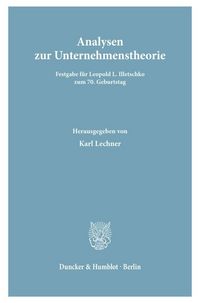 Produktbild: Analysen zur Unternehmenstheorie.