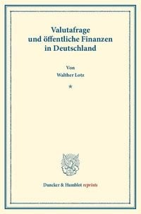 Produktbild: Valutafrage und &ouml;ffentliche Finanzen in Deutschland.