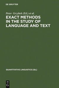 Produktbild: Exact Methods in the Study of Language and Text