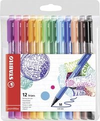 Produktbild: STABILO Filzschreiber -   pointMax - 12er Pack - mit 12 verschiedenen Farben