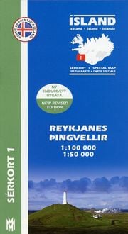 Produktbild: Island Serkort 01 Reykjanes-Pingvellir