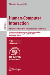 Produktbild: Human-Computer Interaction. Advanced Interaction, Modalities, and Techniques