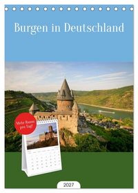 Produktbild: Tischplaner 2027 - Burgen in Deutschland (A5 Tischkalender zum Aufstellen) CALVENDO