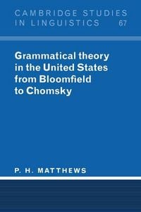 Produktbild: Grammatical Theory in the United States