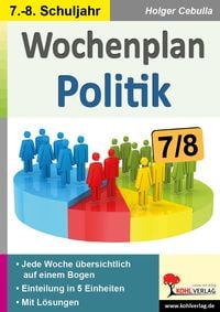 Produktbild: Wochenplan Politik / Klasse 7-8