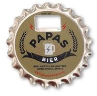 Produktbild: Bier&ouml;ffner/Untersetzer mit Magnet - "Das ist Papas Bier"