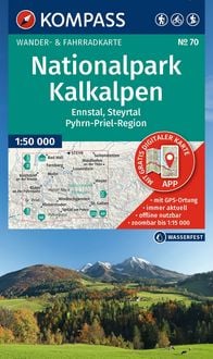Produktbild: KOMPASS Wanderkarte 70 Nationalpark Kalkalpen, Ennstal, Steyrtal, Pyhrn-Priel-Region 1:50.000