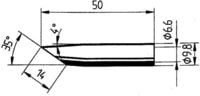 Produktbild: Ersa 0832GDLF L&ouml;tspitze angeschr&auml;gt Spitzen-Gr&ouml;&szlig;e 14mm Inhalt 1St.