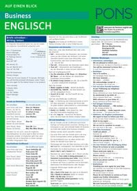 Produktbild: PONS Business English auf einen Blick