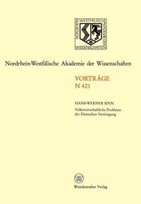Produktbild: Volkswirtschaftliche Probleme der Deutschen Vereinigung