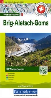 Produktbild: K&uuml;mmerly+Frey Wandertourenkarte 6 Brig, Aletsch, Goms 1:50.000