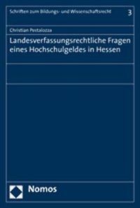 Produktbild: Landesverfassungsrechtliche Fragen eines Hochschulgeldes in Hessen