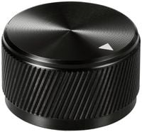 Produktbild: TRU COMPONENTS TC-11613816 Drehknopf mit Knopfmarkierung Schwarz (&Oslash; x H) 30 mm x 17 mm Aluminium 1 St.