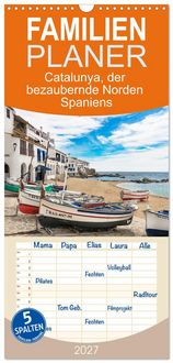 Produktbild: Familienplaner 2027 - Catalunya, der bezaubernde Norden Spaniens mit 5 Spalten (Wandkalender, 21 x 45 cm) CALVENDO