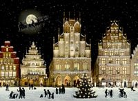 Produktbild: A4-Wand-Adventskalender &ndash; Weihnachtliches Stadtpanorama