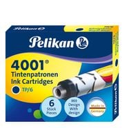 Produktbild: Pelikan Tintenpatronen 4001&reg; 6er Set mit bunt bedruckten Standard-Tintenpatronen K&ouml;nigsblau