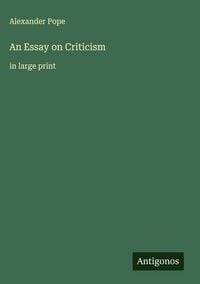 Produktbild: An Essay on Criticism