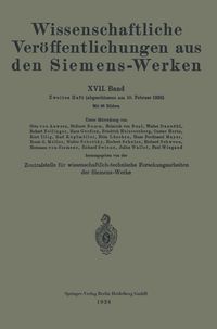 Produktbild: Wissenschaftliche Ver&ouml;ffentlichungen aus den Siemens-Werken