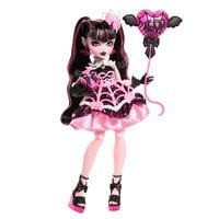 Produktbild: Monster High Scary Sweet Birthday Draculaura-Puppe im Partykleid mit Ballon und Geschenk
