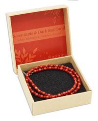 Produktbild: Jaspis rot Saphira Edelsteinkette