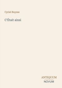 Produktbild: C'&Eacute;tait ainsi