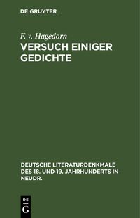 Produktbild: Versuch einiger Gedichte