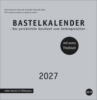 Produktbild: Premium-Bastelkalender silbergrau gro&szlig; 2027