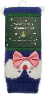Produktbild: Weihnachtswunderland, Couch-Flauschsocken, Pinguin