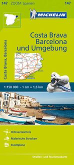 Bild vom Artikel Michelin Zoomkarte Costa Brava, Barcelona und Umgebung 1 : 150 000 vom Autor 