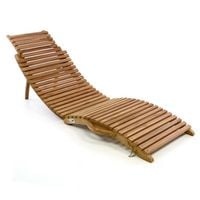 Produktbild: Strandliege Sonnenliege Gartenliege Teakholz