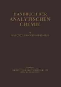 Produktbild: Elemente der Ersten Hauptgruppe Einschl. Ammonium